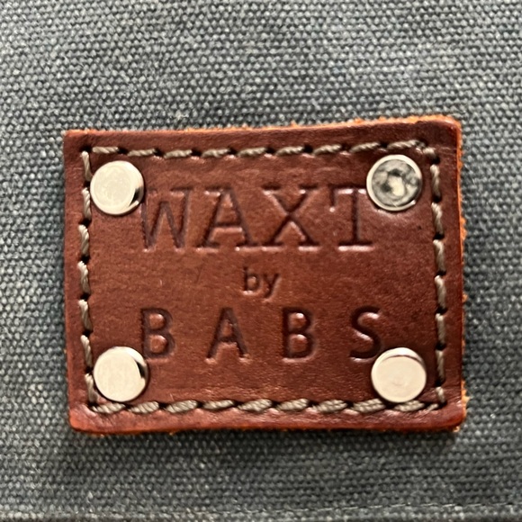 WAXT by BABS waxed canvas & leather Crossbody Messenger bag purse satchel tote - Picture 10 of 13